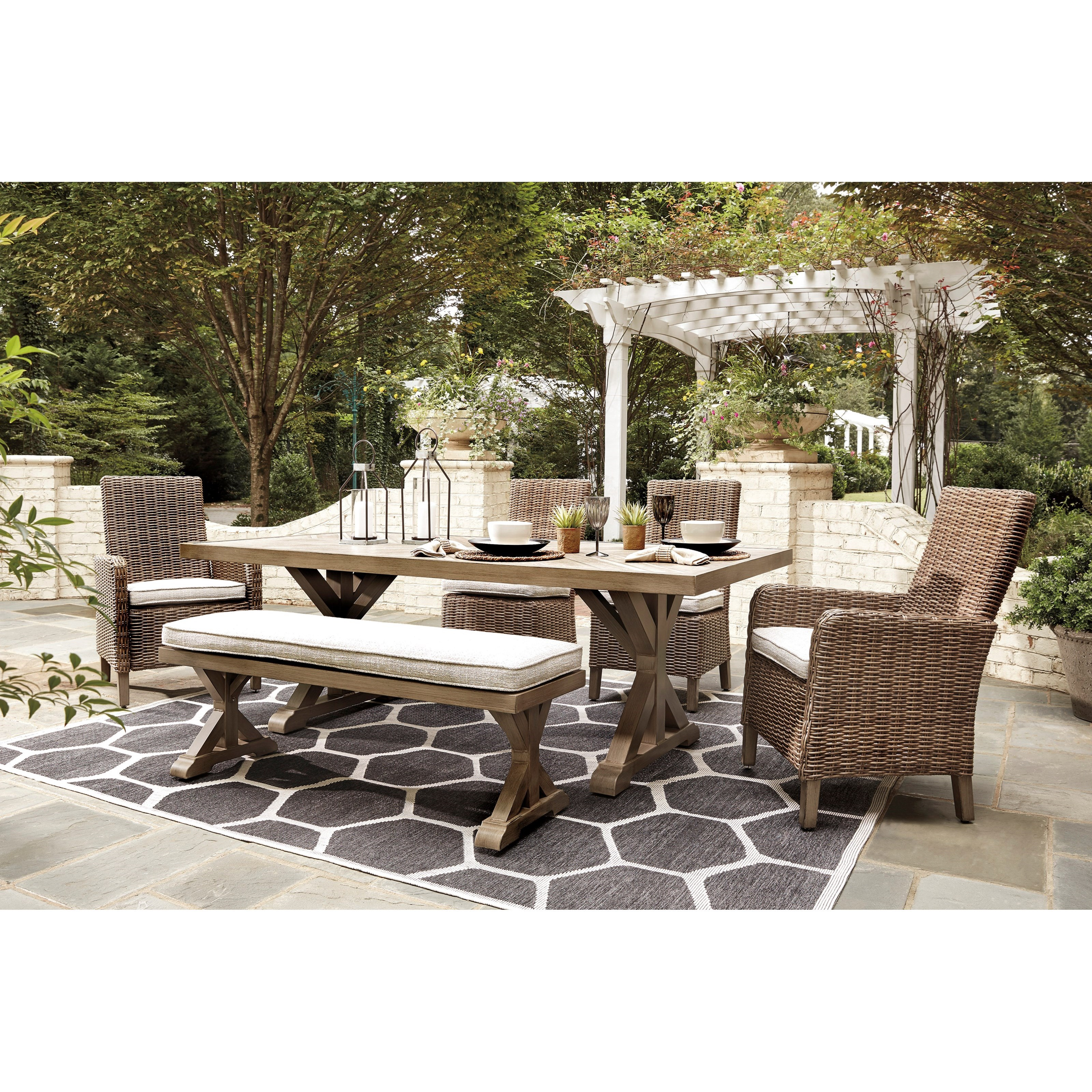 Beachcroft 6 Piece Outdoor Dining Set pertaining to proportions 3200 X 3200