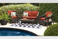 Belvedere 4pc Wicker Patio Conversation Set Orange intended for proportions 1000 X 1000