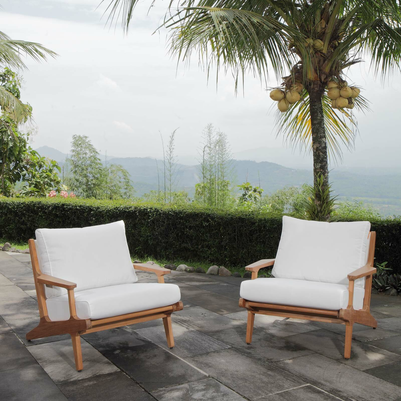 Berube Teak Patio Chair With Cushions with sizing 1600 X 1600