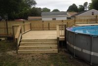 Bi Level Pool Deck 8 Foot Wide Steps On Bottom Deck 16x16 in size 2048 X 1536