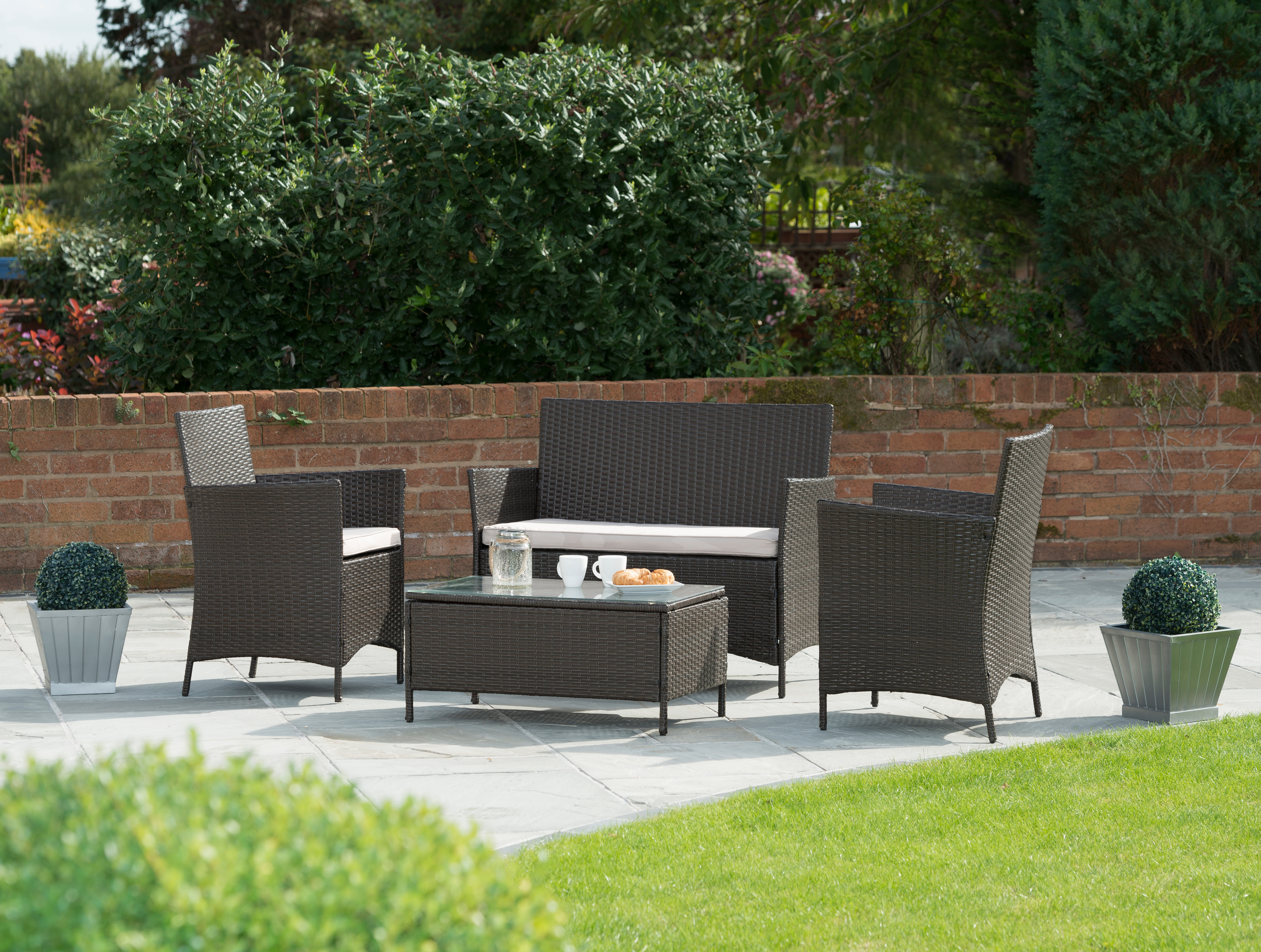Bms Four Seater Garden Furniture Set With Table Worth 90 regarding measurements 6506 X 4912
