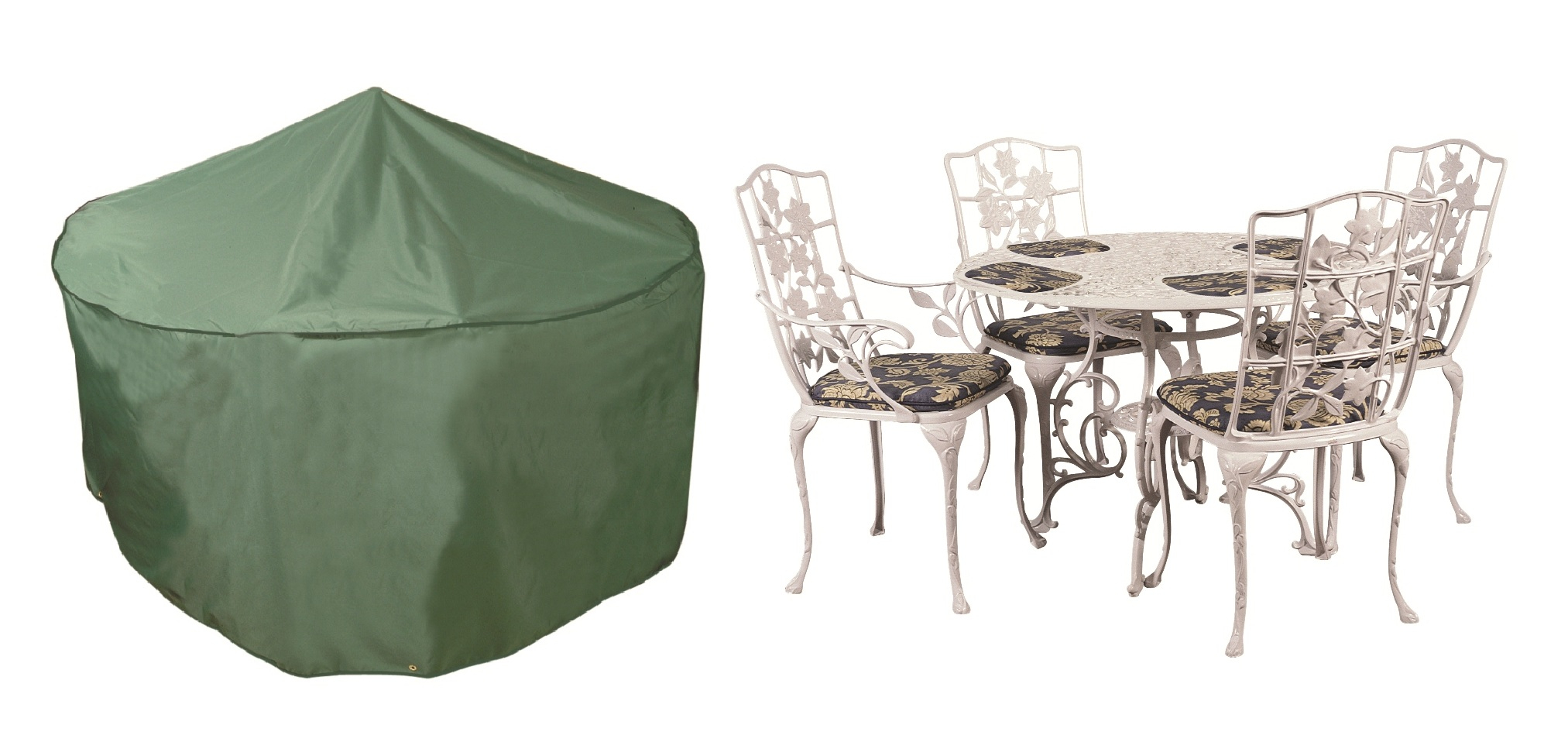 Bosmere Cover Up 163cm 4 Seater Green Circular Patio Set Garden Furniture Cover regarding size 2025 X 945