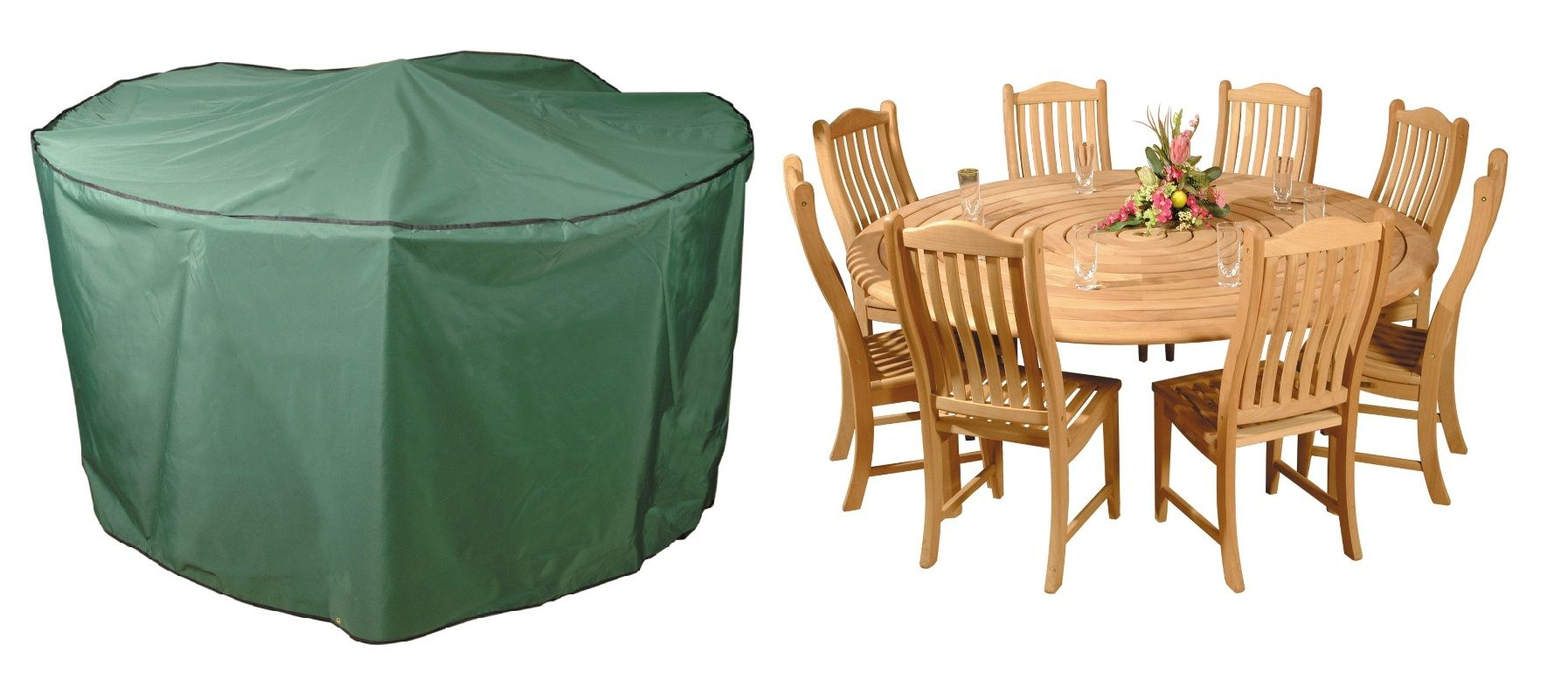 Bosmere Premier 300cm 8 10 Seater Green Circular Patio Set inside measurements 1794 X 794