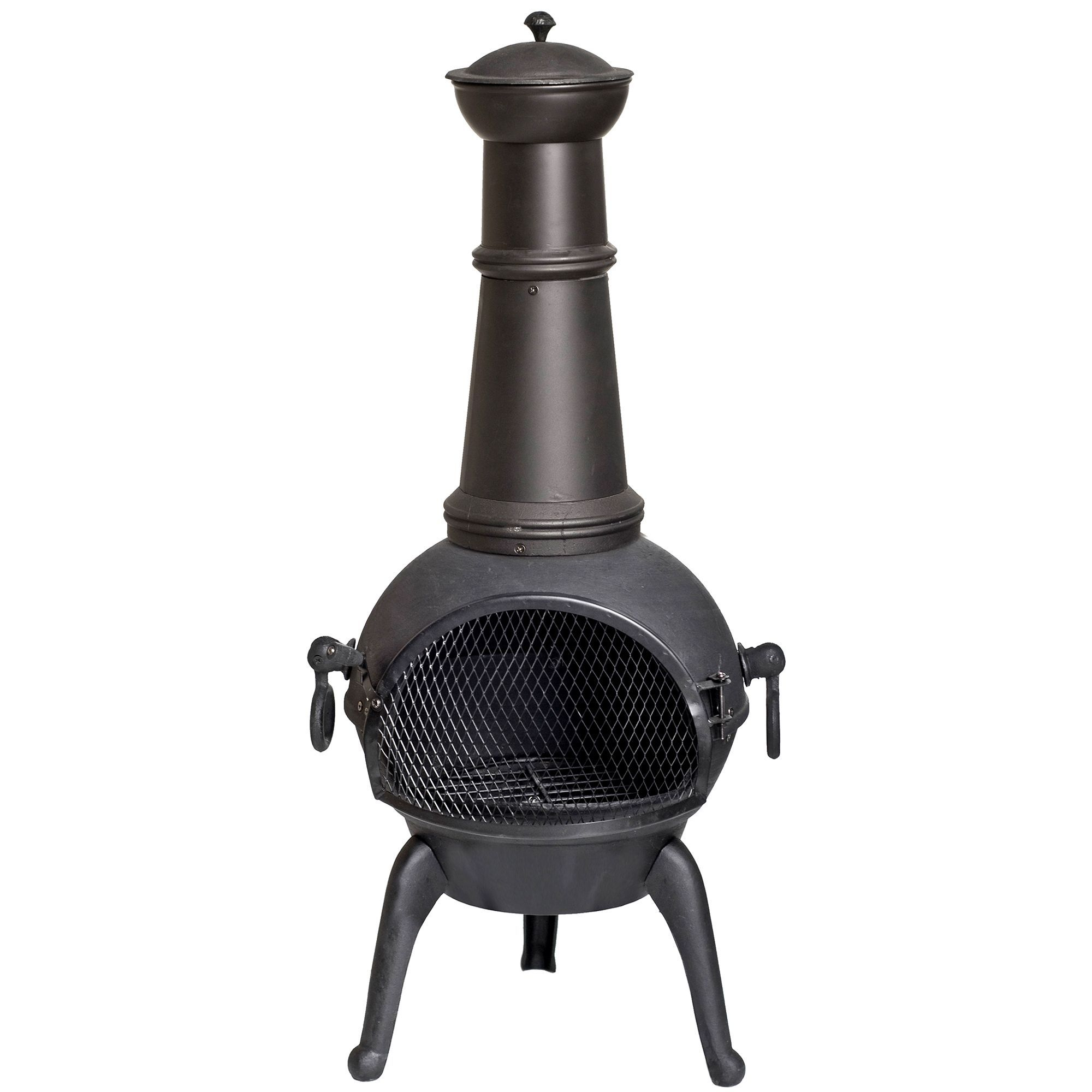 Bq Cuba Cast Iron Stainless Steel Chimenea Departments within dimensions 2000 X 2000