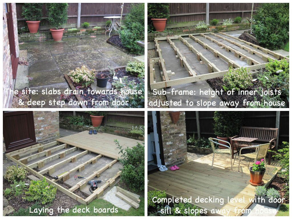 Building Decking Over Uneven Patio Slabs To Create A Sunny with sizing 1024 X 768