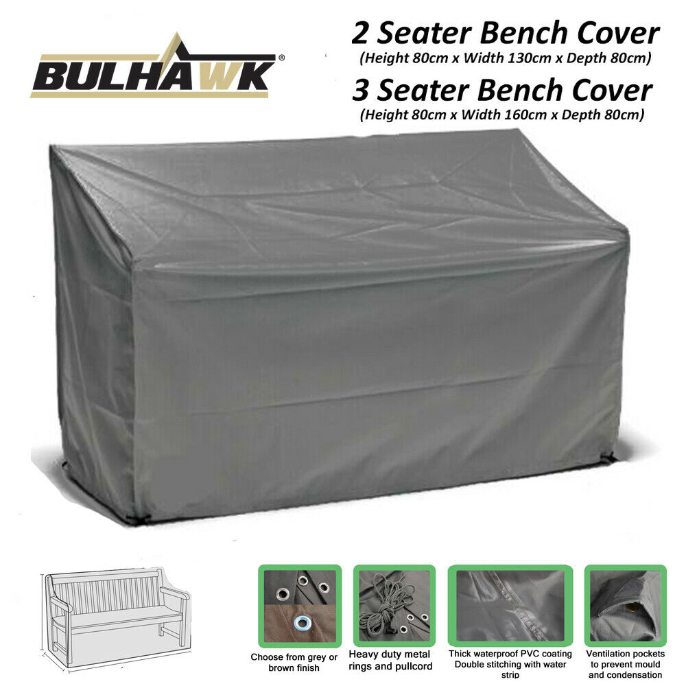 Bulhawk 2 Or 3 Seater Bench Cover Waterproof Superior Quality Garden Furniture intended for size 1000 X 1000