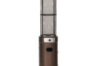 Cambridge 6 Ft 34000 Btu Bronze Cylinder Propane Patio Heater With Glass Flame Display with regard to sizing 1000 X 1000