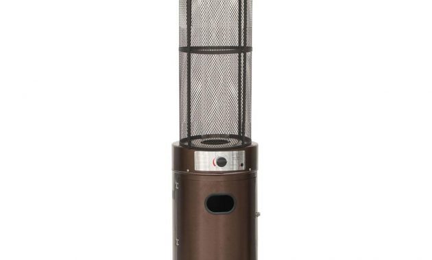 Cambridge 6 Ft 34000 Btu Bronze Cylinder Propane Patio Heater With Glass Flame Display with regard to sizing 1000 X 1000