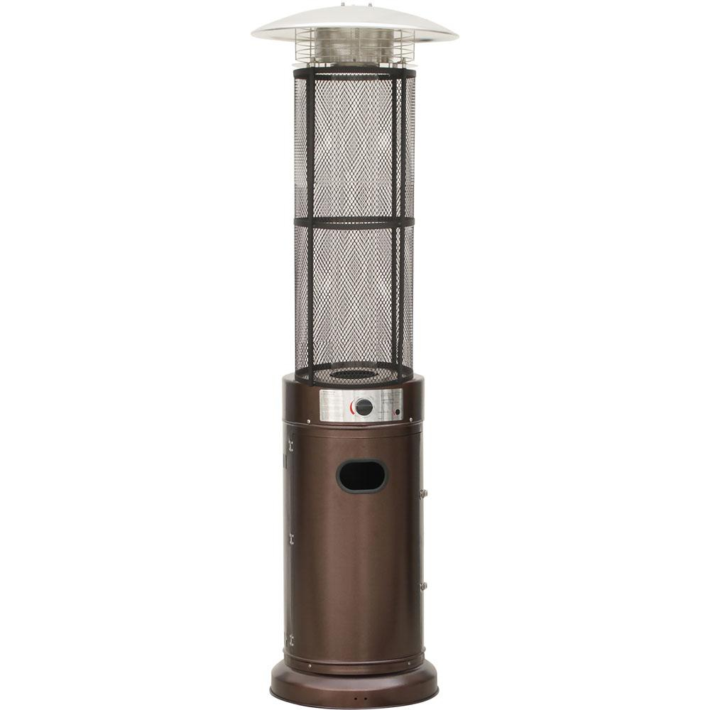 Cambridge 6 Ft 34000 Btu Bronze Cylinder Propane Patio Heater With Glass Flame Display with regard to sizing 1000 X 1000