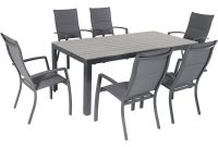 Cambridge Yuma 7 Piece Aluminum Outdoor Dining Set With 6 Padded Sling Chairs And A Faux Wood Dining Table in sizing 1000 X 1000