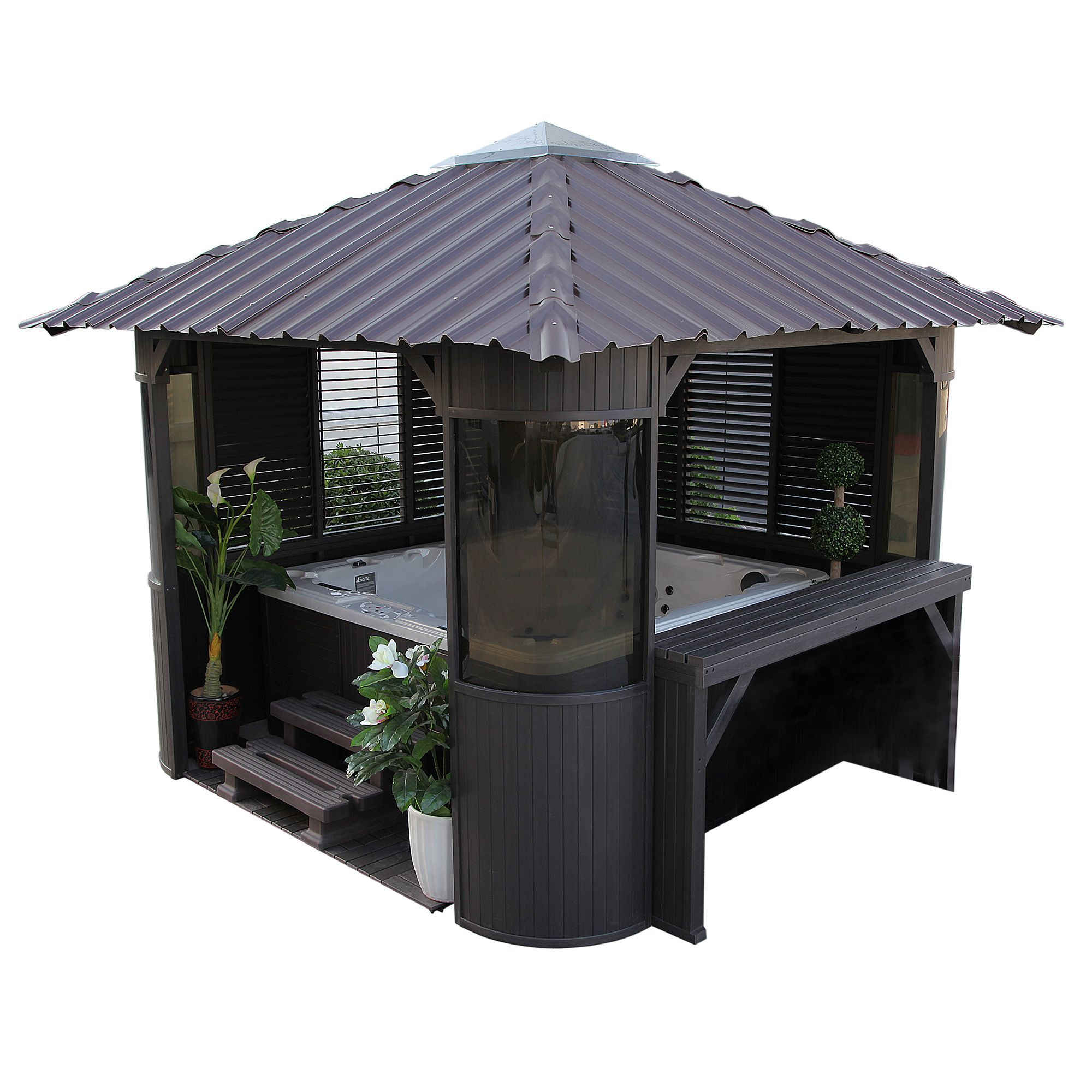 Canadian Spa Frazer Freestanding Gazebo With Assembly pertaining to dimensions 2000 X 2000