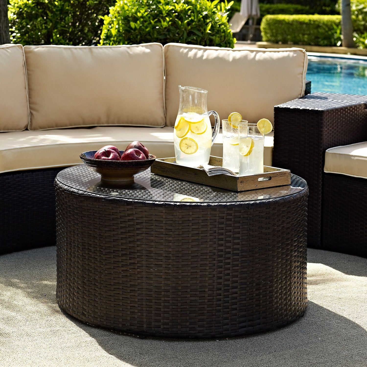 Catalina Outdoor Coffee Table Brown D with regard to size 1500 X 1500