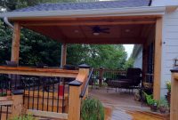 Cedar Deck With Roof Patio Railing Cedar Deck Deck With for proportions 2592 X 1936