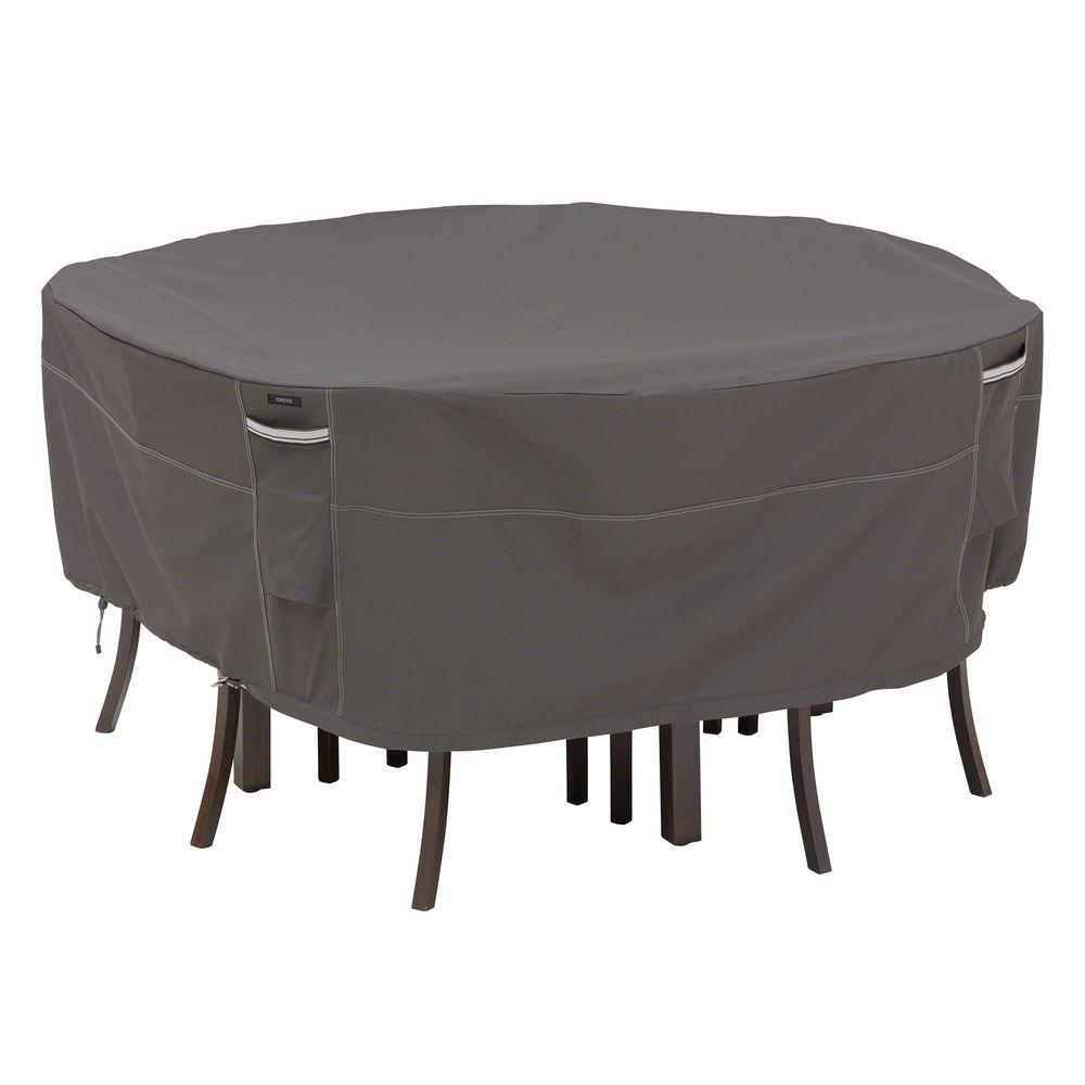 Classic Accessories Ravenna Large Round Patio Table And throughout measurements 1000 X 1000