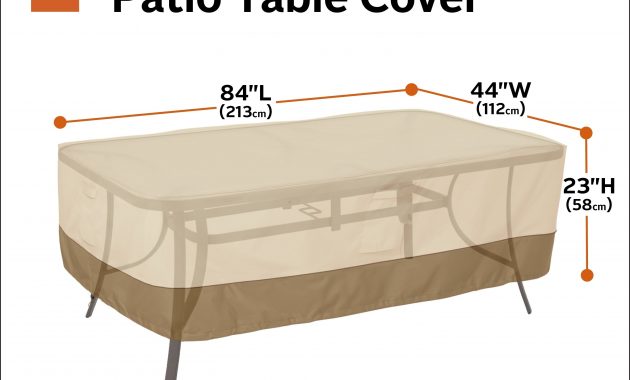 Classic Accessories Veranda Rectangularoval Patio Table Cover X Large for size 3000 X 3000