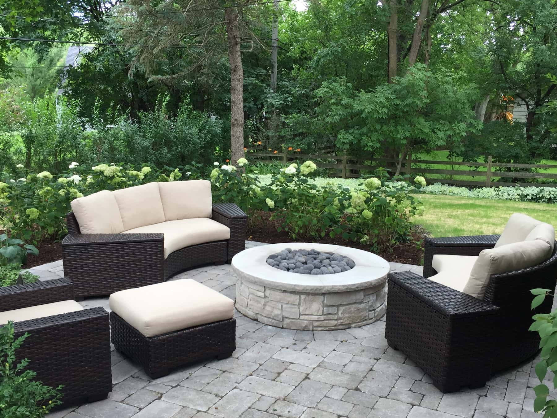 Composite Deck Paver Patio Stone Fire Pit Northbrook intended for measurements 1800 X 1350