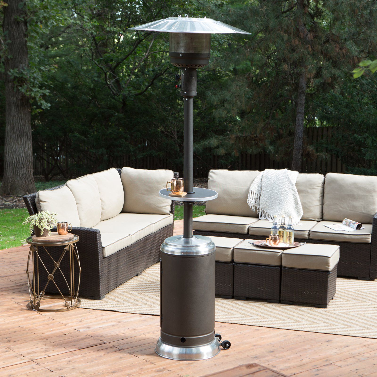 Coral Coast Mocha Stainless Steel Commercial Patio Heater inside measurements 1600 X 1600