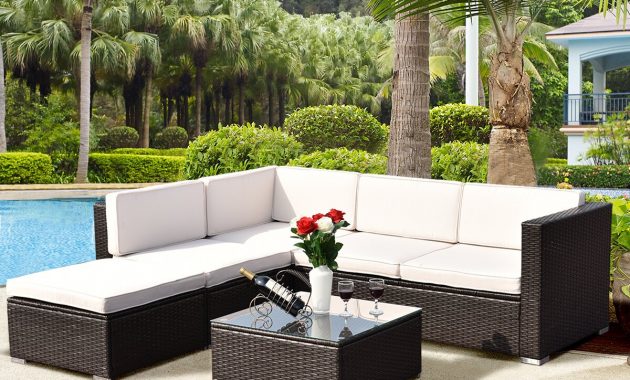 Costway 4 Pcs Outdoor Patio Rattan Wicker Furniture Set Loveseat Cushioned Yard Garden intended for size 1200 X 1200