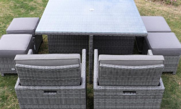 Cuba Cube Rattan 4 Seater Set with dimensions 1000 X 1000