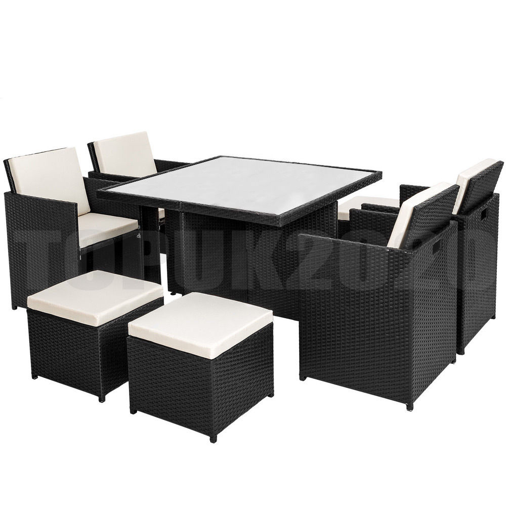 Cube Rattan Garden Furniture Set Chairs Sofa Table Outdoor Patio 8 Seater for dimensions 1000 X 1000