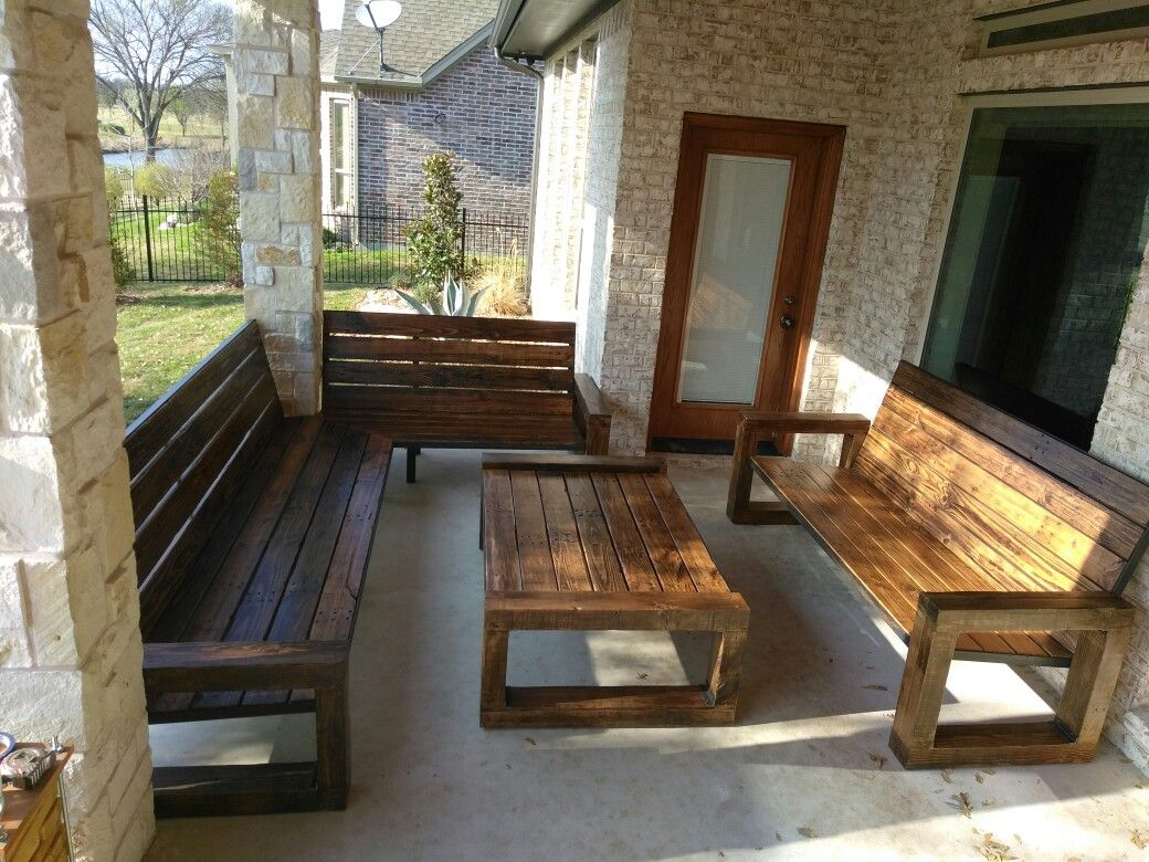 Custom Outdoor Patio Furniture Made From Repurposed Pine with size 1040 X 780