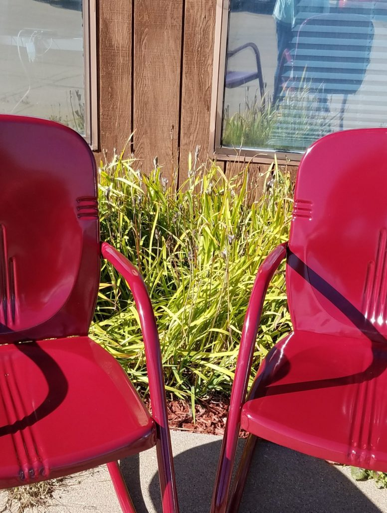 Custom Powder Coated King And Queen Outdoor Chairs Iowa in size 776 X 1028