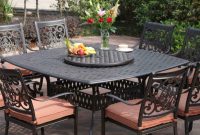 Darlee St Cruz 9 Piece Cast Aluminum Patio Dining Set With Lazy Susan with regard to proportions 1499 X 1499