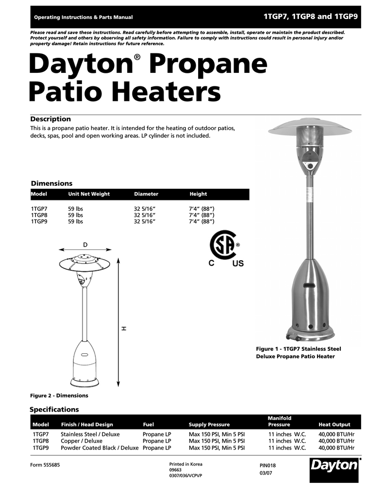 Dayton 1tgp7 Operating Instructions Manualzz throughout dimensions 791 X 1024