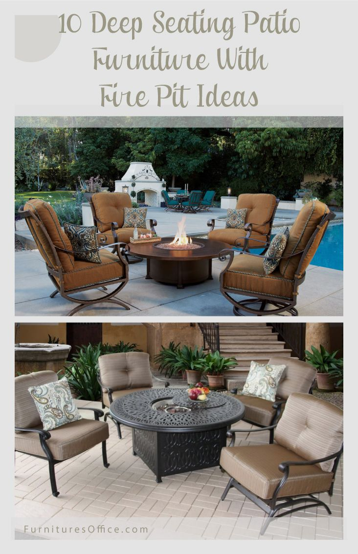 Deep Seating Patio Furniture With Fire Pit Patio within size 732 X 1131