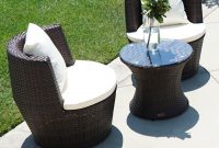 Details About 3 Pc Patio Outdoor Rattan Set Wicker Furniture Glass Table Brown Round Chairs pertaining to measurements 1300 X 1300