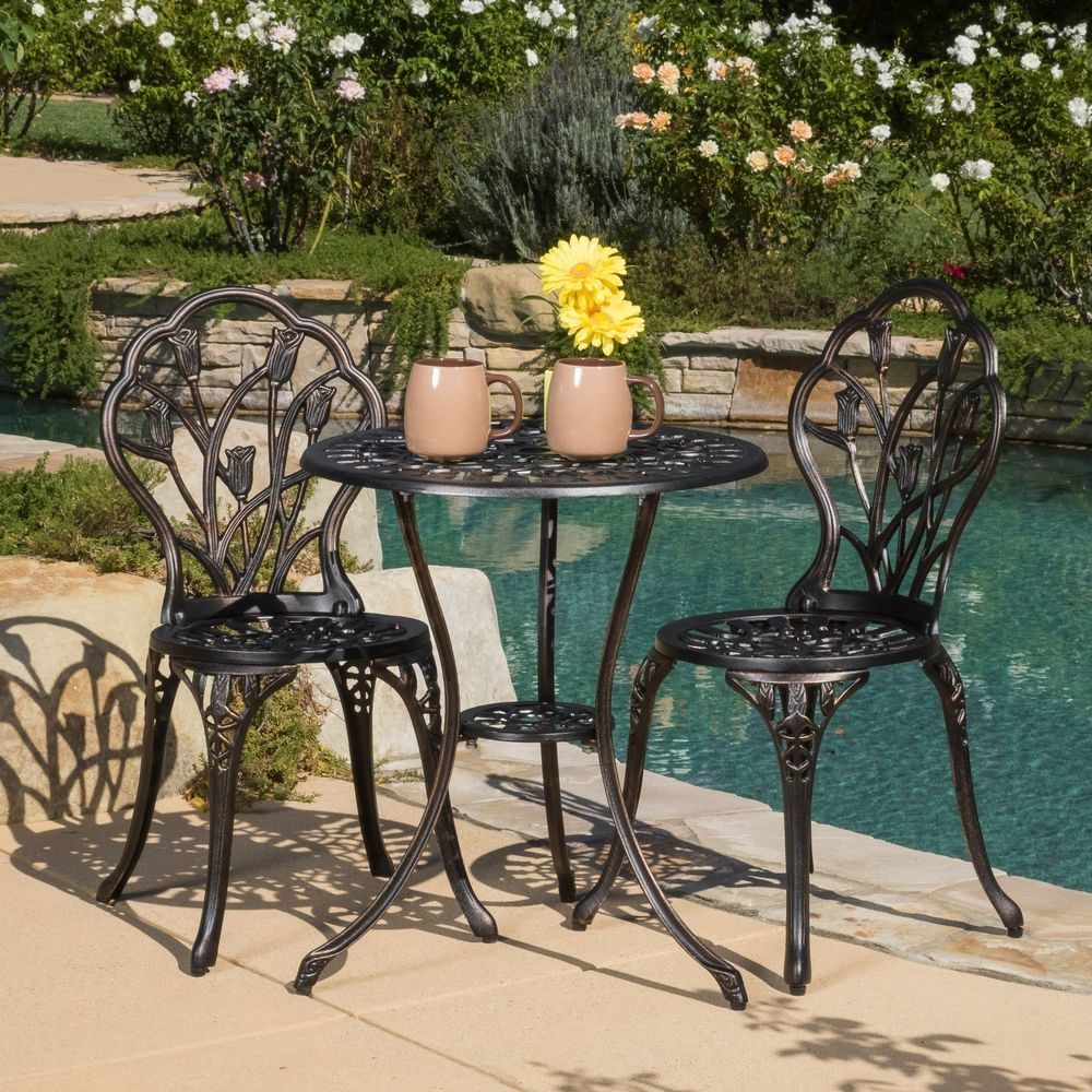 Details About 3 Piece Bistro Set Outdoor Patio Cast Aluminum with regard to measurements 1000 X 1000