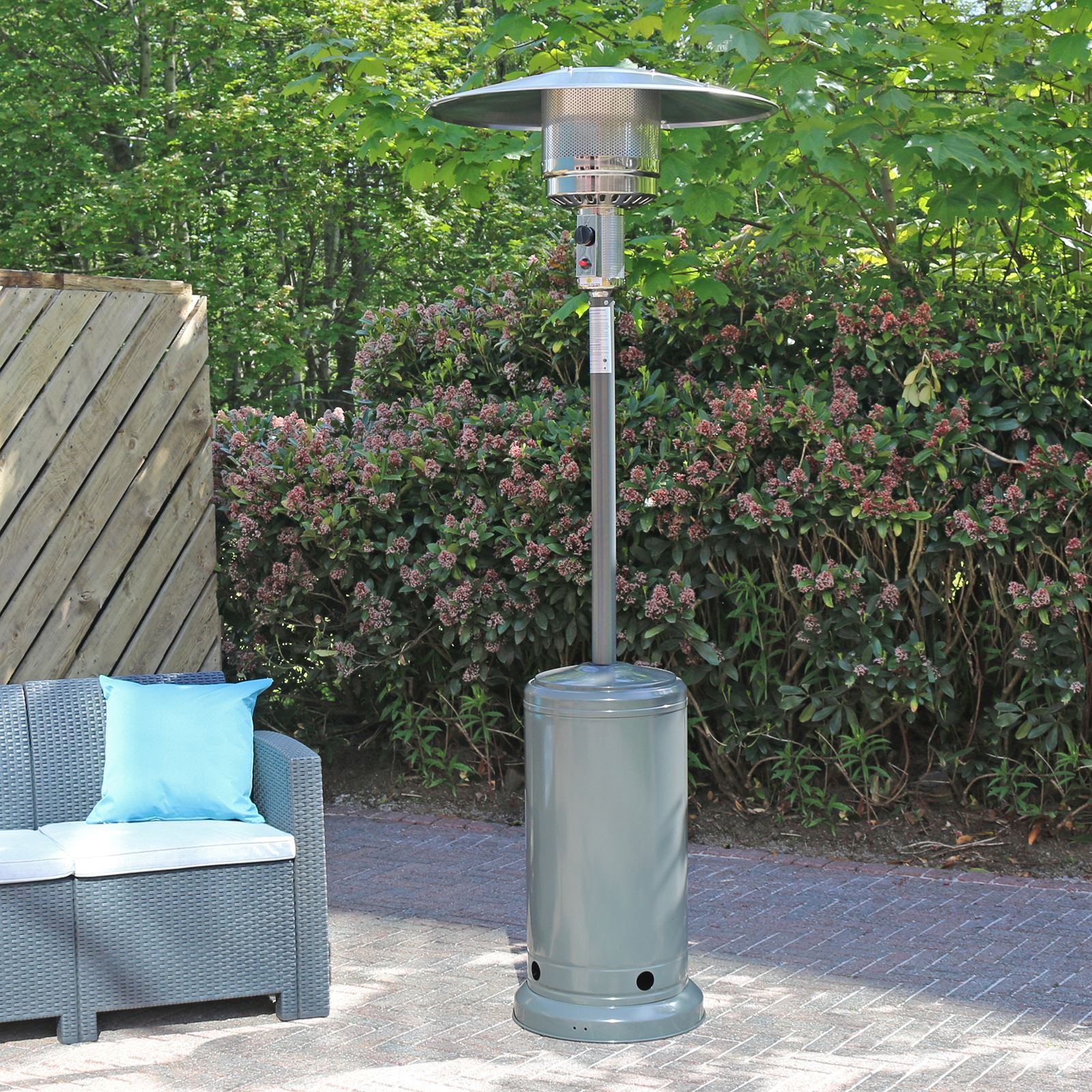 Details About Azuma Quality Outdoor Garden Gas Patio Heater Dark Grey Steel 5 13w 22m High pertaining to proportions 1600 X 1600