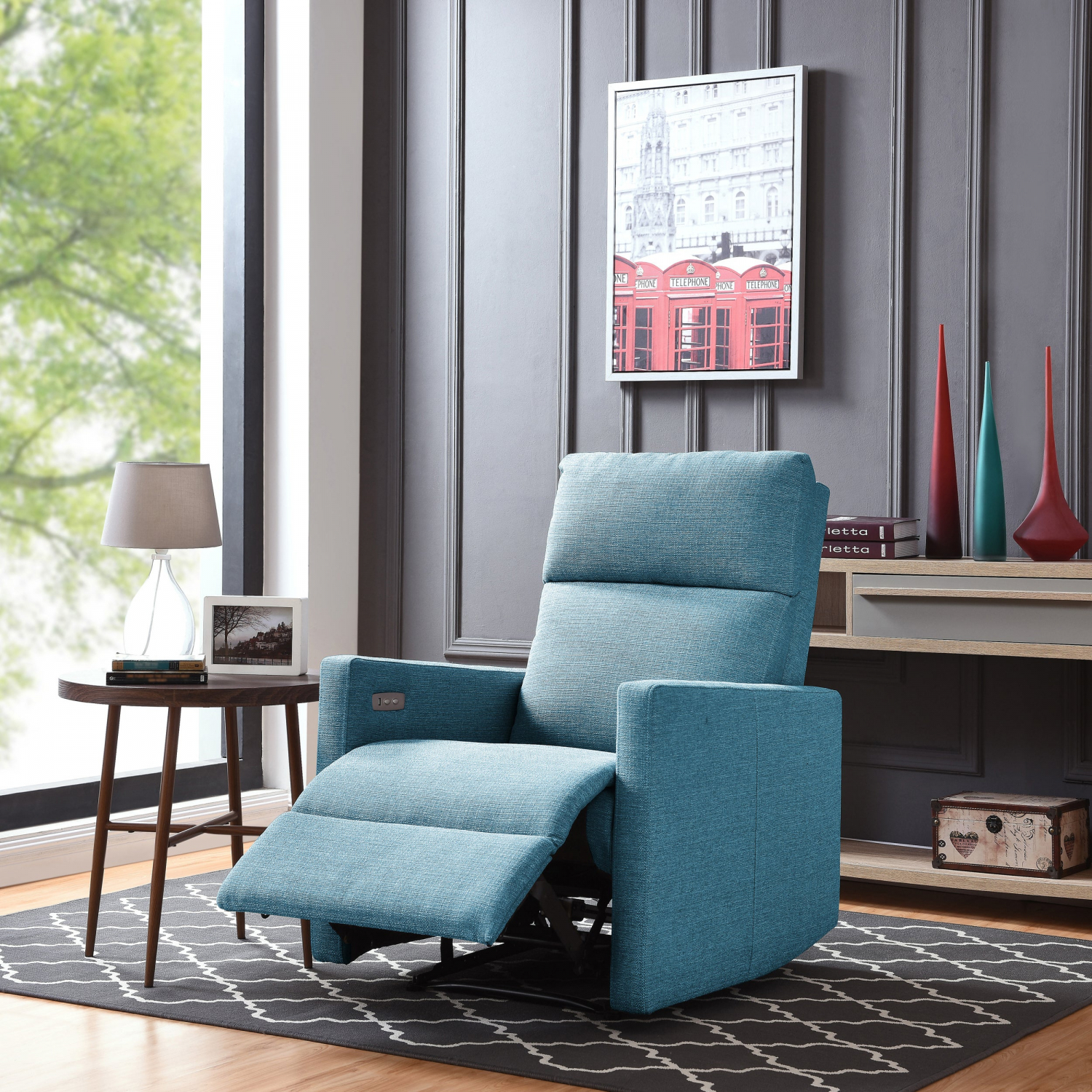 Details About Carson Carrington Mosfellsdalur Turquoise Blue Power Wall Hugger Recliner Chair with regard to dimensions 1500 X 1500