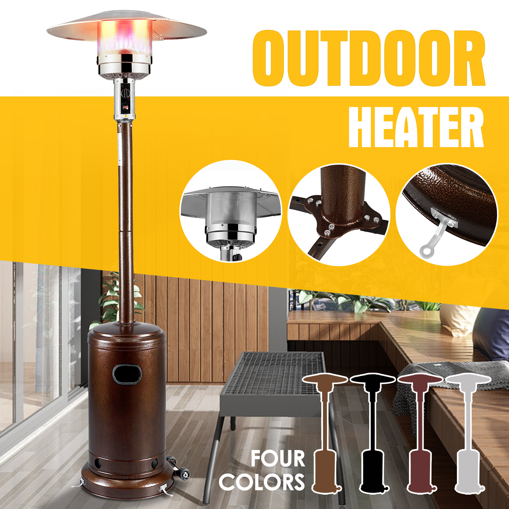 Details About Commercial Lp Gas Garden Outdoor Patio Heater Propane Stainless Steel 4 Color throughout size 1700 X 1700