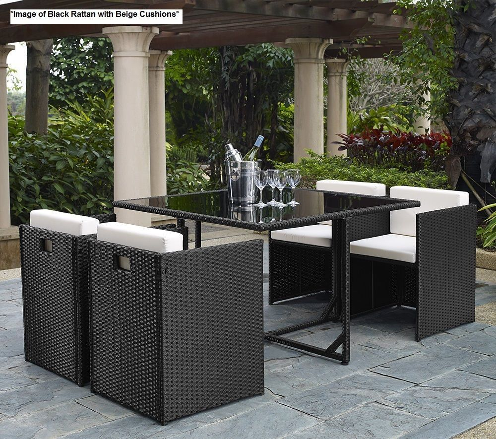 Details About Cube Rattan Garden Outdoor Furniture Chairs pertaining to dimensions 1000 X 885