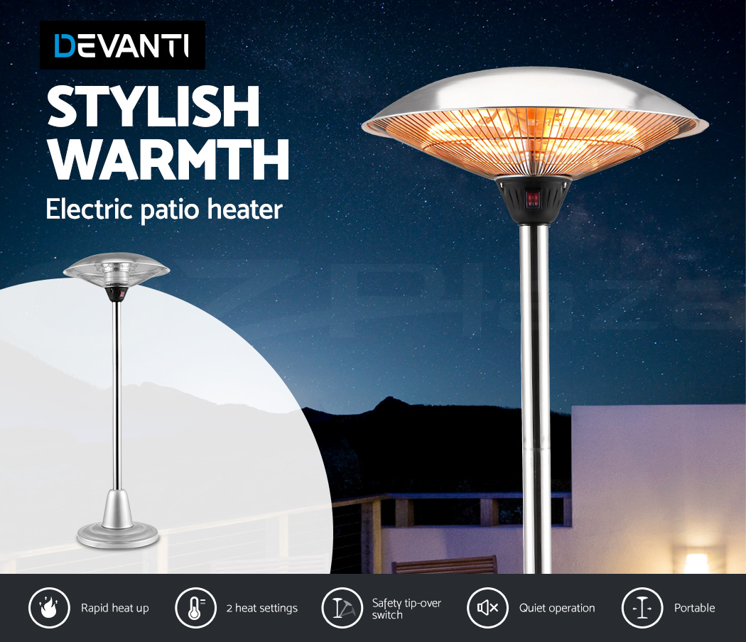 Details About Devanti 3000w Electric Patio Strip Heater Radiant Portable Pedestal Stand Heat in sizing 1050 X 904