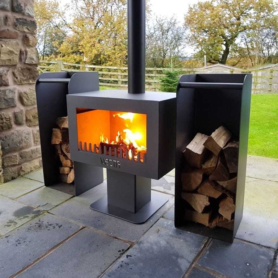 Details About Fiesta Garden Logburner 22kw Patio Heater And Outdoor Fireplace With Chimney inside sizing 900 X 900