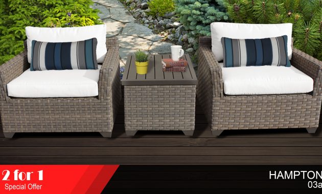 Details About Hampton 3 Piece Outdoor Wicker Patio Furniture Set 03a 2 For 1 for size 2800 X 1600