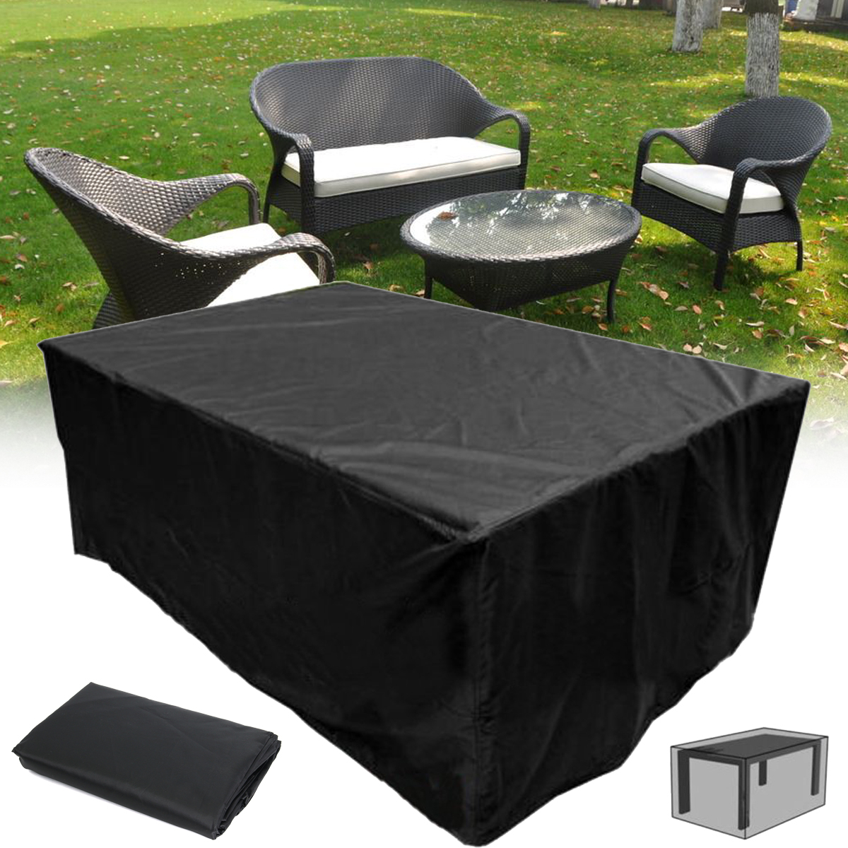 Details About Heavy Duty Furniture Cover Waterproof Garden Patio Table Outdoor Shelter 9 Size pertaining to proportions 1200 X 1200