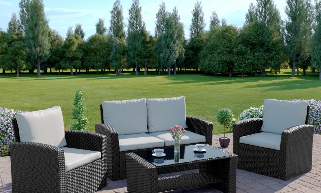 Details About Rattan Wicker Weave Garden Furniture Conservatory Sofa Set 4 Seater Free Cover throughout proportions 2000 X 2000