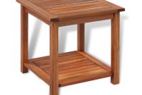 Details About Side End Table Solid Acacia Wood Outdoor Garden Patio Porch Furniture Modern Usa in dimensions 1024 X 1024