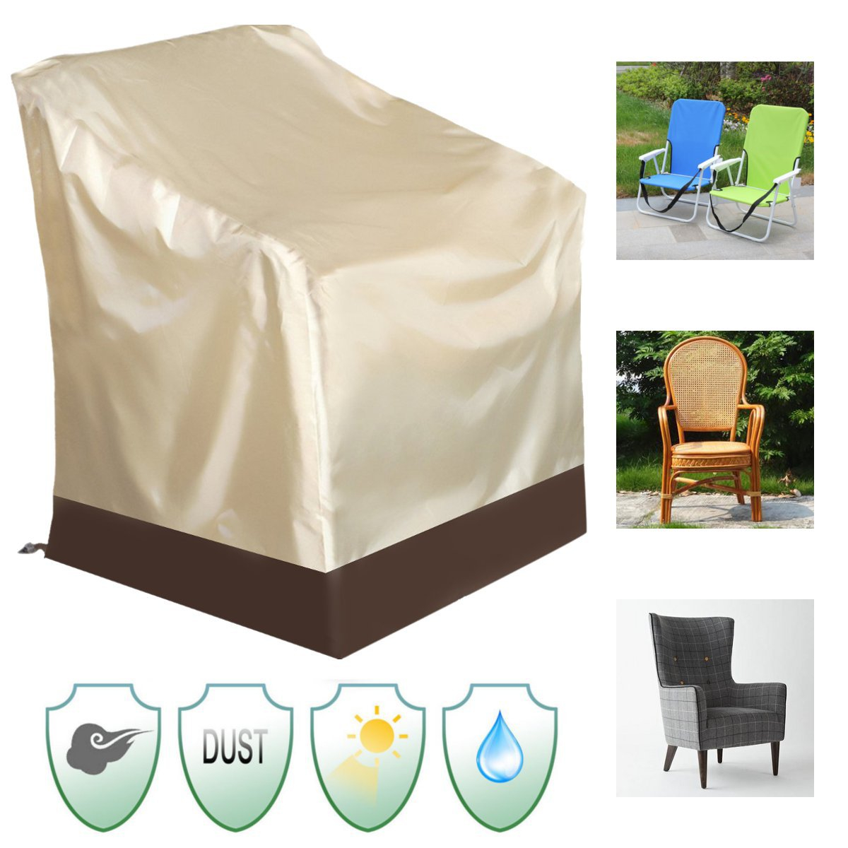 Details About Waterproof Patio Single High Back Chair Covers Outdoor Yard Furniture Nz throughout sizing 1200 X 1200