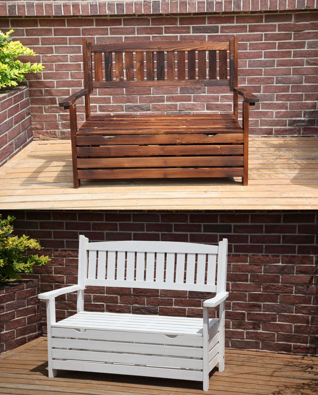 Details About Westwood Garden Bench 2 Seater Storage Box Chair Wood Patio Deck Patio Outdoor throughout measurements 1290 X 1600