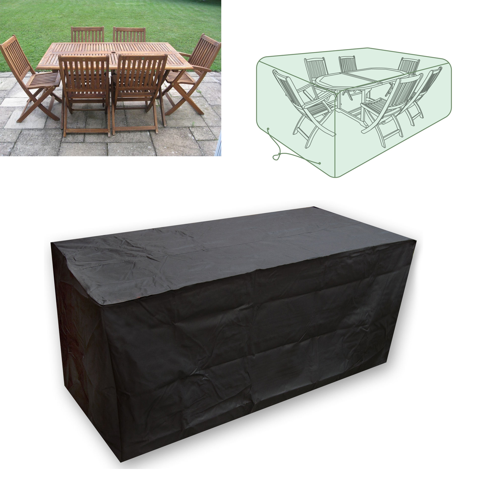 Details About Xl Waterproof Garden Patio Furniture Cover Covers For Rattan Table Cube Outdoor inside size 1600 X 1600