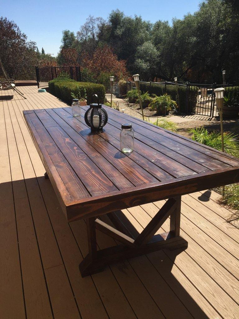 Diy Large Outdoor Dining Table Outdoor Wood Table Wooden for sizing 768 X 1024