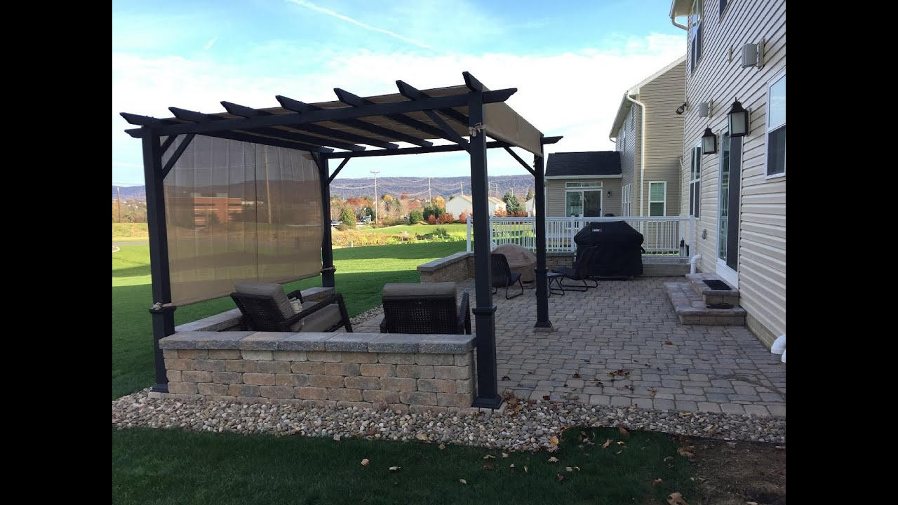 Diy Paver Patio Fire Pit Pergola Project Time Lapse intended for measurements 1280 X 720