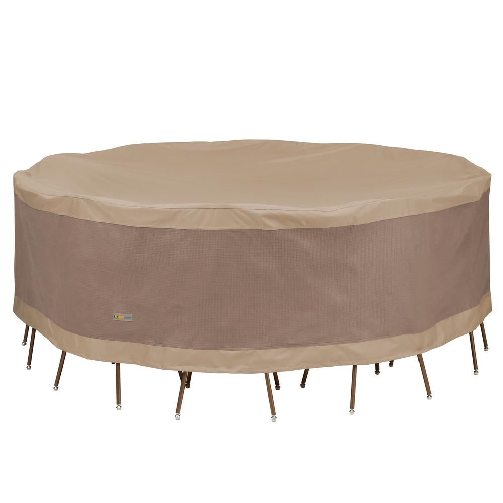 Duck Covers Elegant 96 In Dia X 29 In H Round Table And Chair Set Cover regarding proportions 1000 X 1000