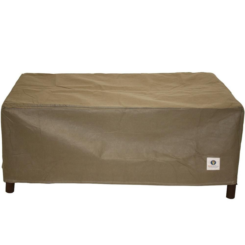 Duck Covers Essential 40 In Tan Rectangle Patio Ottoman Or inside sizing 1000 X 1000