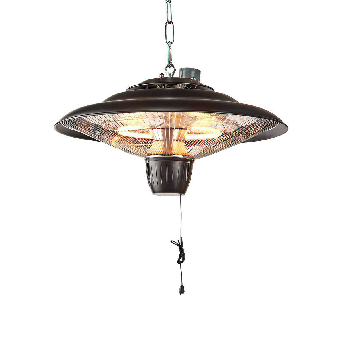 Electric Patio Heater Aluminium 2kw Ceiling Mounted Halogen Outdoor Ip24 Black with regard to proportions 1200 X 1200