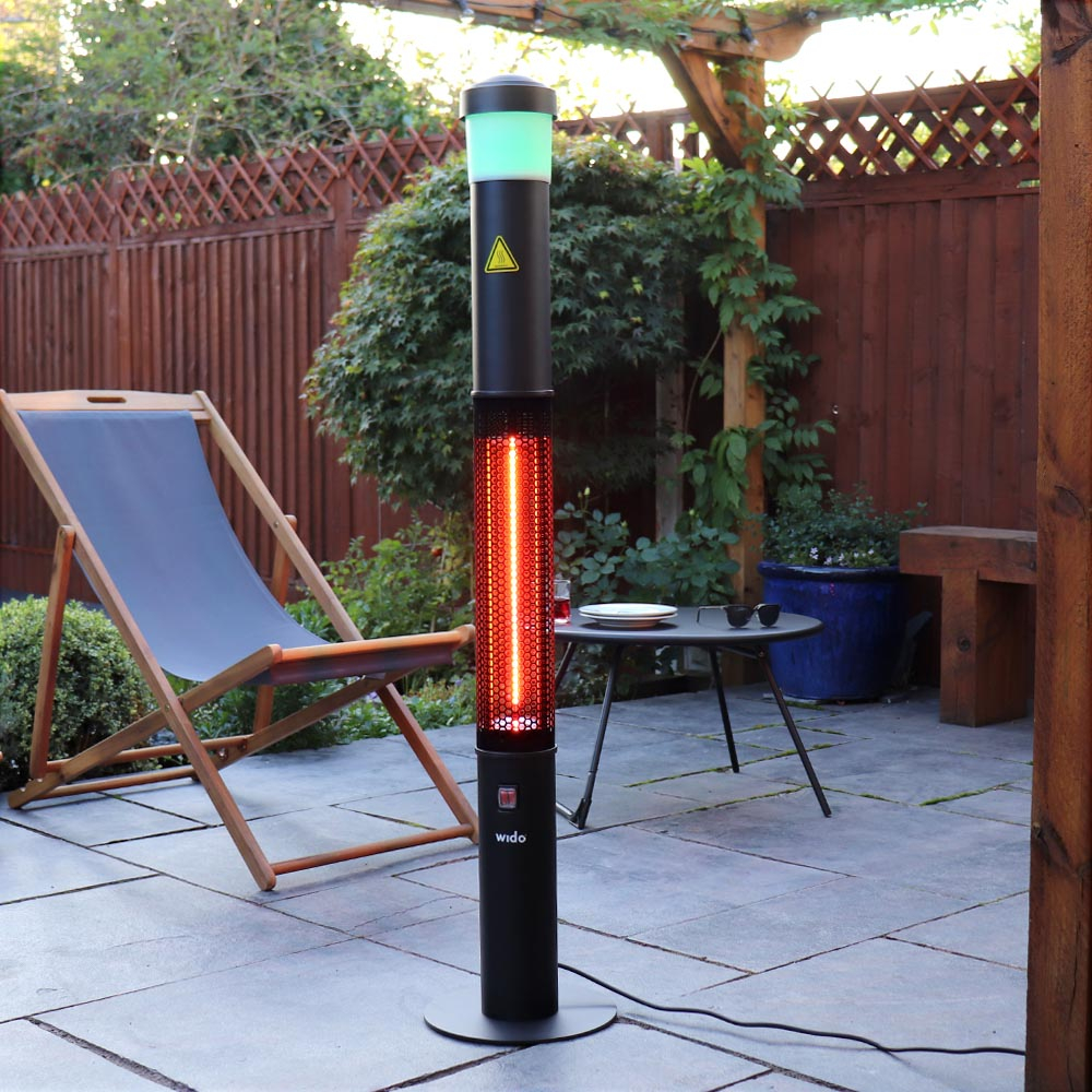 Electric Patio Heater With Bluetooth Speaker Led Light intended for proportions 1000 X 1000